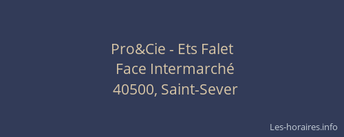 Pro&Cie - Ets Falet
