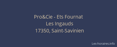 Pro&Cie - Ets Fournat