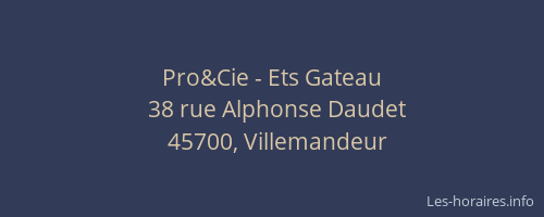 Pro&Cie - Ets Gateau