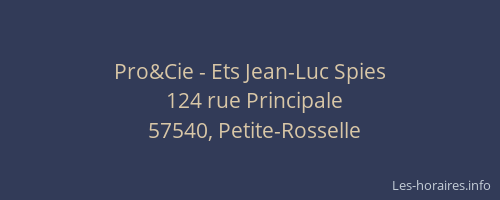 Pro&Cie - Ets Jean-Luc Spies