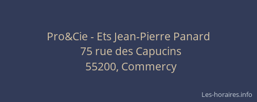Pro&Cie - Ets Jean-Pierre Panard