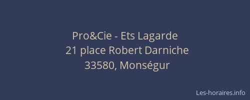 Pro&Cie - Ets Lagarde
