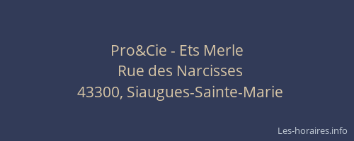 Pro&Cie - Ets Merle