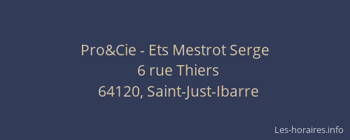 Pro&Cie - Ets Mestrot Serge