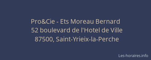 Pro&Cie - Ets Moreau Bernard