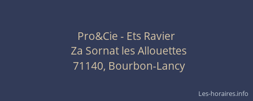 Pro&Cie - Ets Ravier