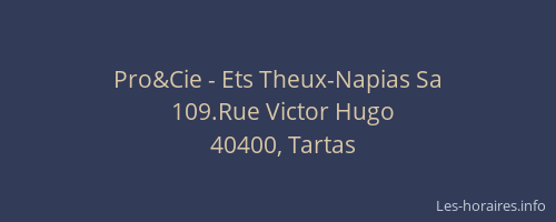 Pro&Cie - Ets Theux-Napias Sa