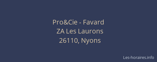 Pro&Cie - Favard
