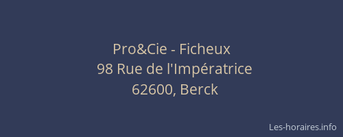 Pro&Cie - Ficheux