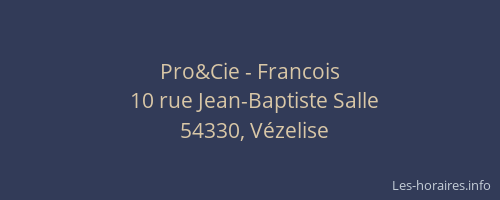 Pro&Cie - Francois