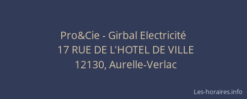 Pro&Cie - Girbal Electricit&eacute;