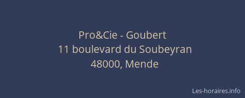 Pro&Cie - Goubert