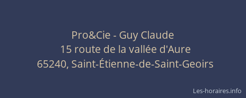 Pro&Cie - Guy Claude