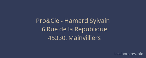 Pro&Cie - Hamard Sylvain