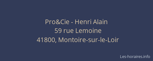 Pro&Cie - Henri Alain