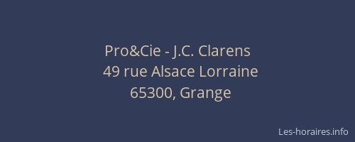 Pro&Cie - J.C. Clarens