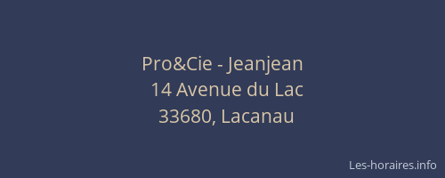Pro&Cie - Jeanjean