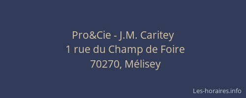 Pro&Cie - J.M. Caritey