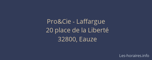 Pro&Cie - Laffargue