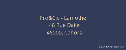 Pro&Cie - Lamothe