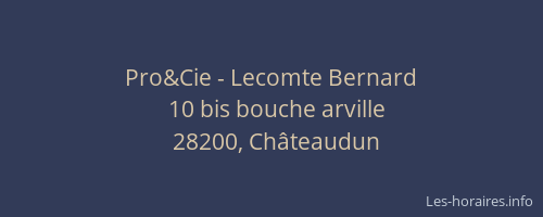 Pro&Cie - Lecomte Bernard