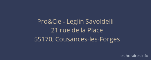 Pro&Cie - Leglin Savoldelli