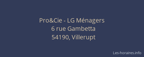 Pro&Cie - LG M&eacute;nagers