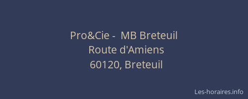 Pro&Cie -  MB Breteuil