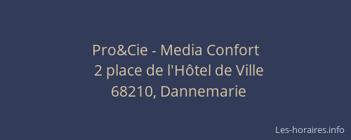 Pro&Cie - Media Confort