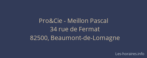 Pro&Cie - Meillon Pascal