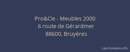 Pro&Cie - Meubles 2000