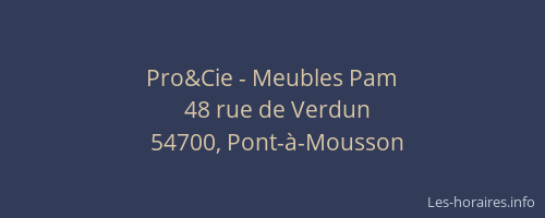 Pro&Cie - Meubles Pam