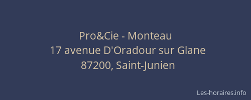 Pro&Cie - Monteau