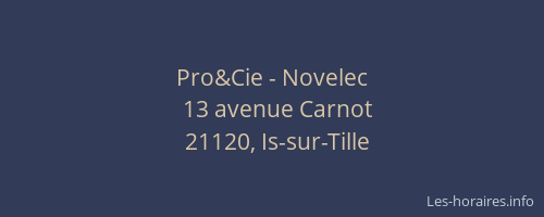 Pro&Cie - Novelec