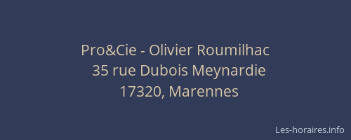 Pro&Cie - Olivier Roumilhac