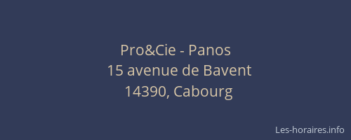Pro&Cie - Panos