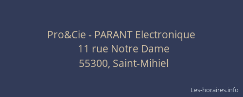 Pro&Cie - PARANT Electronique