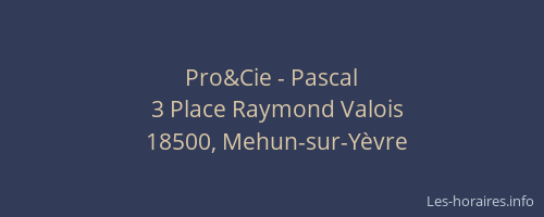 Pro&Cie - Pascal