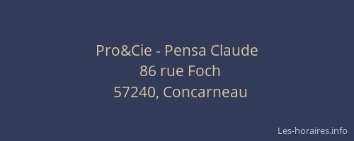 Pro&Cie - Pensa Claude