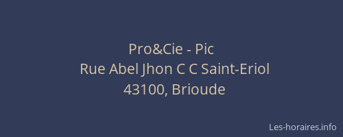 Pro&Cie - Pic