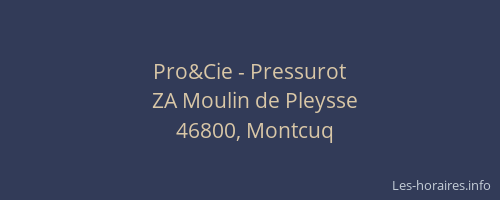 Pro&Cie - Pressurot