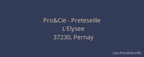 Pro&Cie - Preteseille