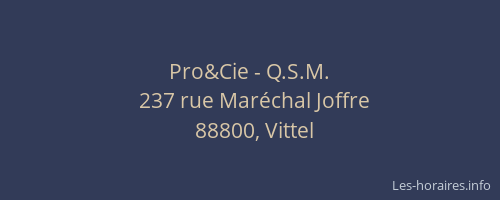 Pro&Cie - Q.S.M.