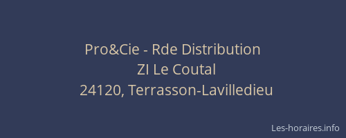 Pro&Cie - Rde Distribution