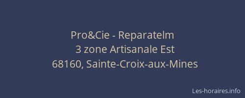 Pro&Cie - Reparatelm