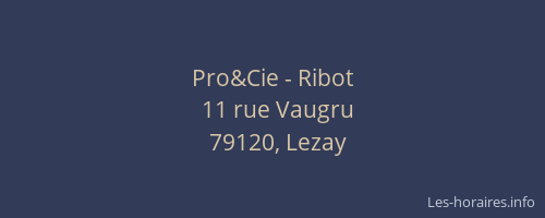 Pro&Cie - Ribot