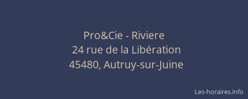 Pro&Cie - Riviere