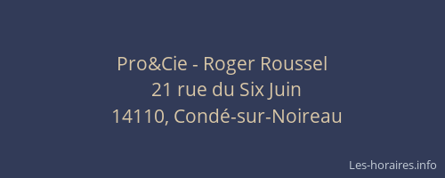 Pro&Cie - Roger Roussel