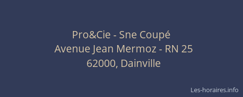 Pro&Cie - Sne Coupé