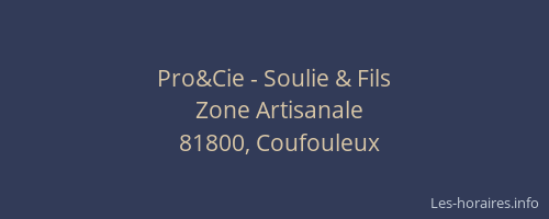 Pro&Cie - Soulie & Fils